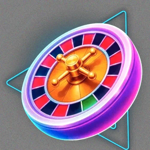 Neon roulette wheel