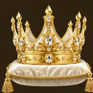 Gold crown on cushion — WePlay88