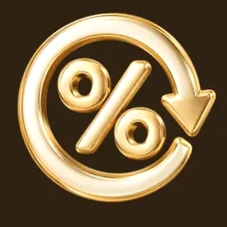Gold percent symbol — WePlay88