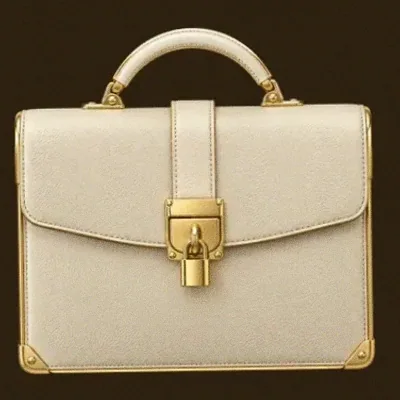 Locked leather briefcase — WePlay88