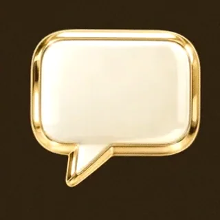 Gold speech bubble — WePlay88
